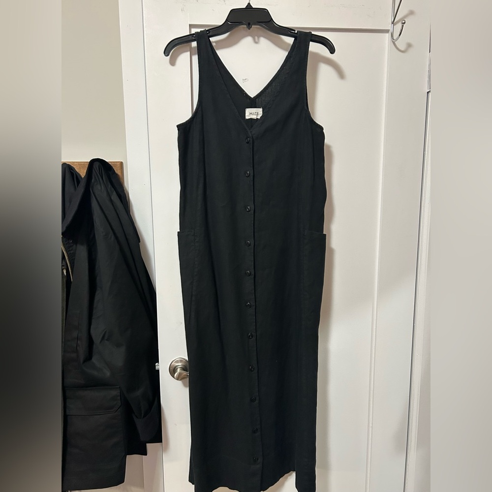 MATE the Label Organic Linen Button Front Dress - Picture 4 of 7